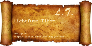 Lichtfusz Tibor névjegykártya